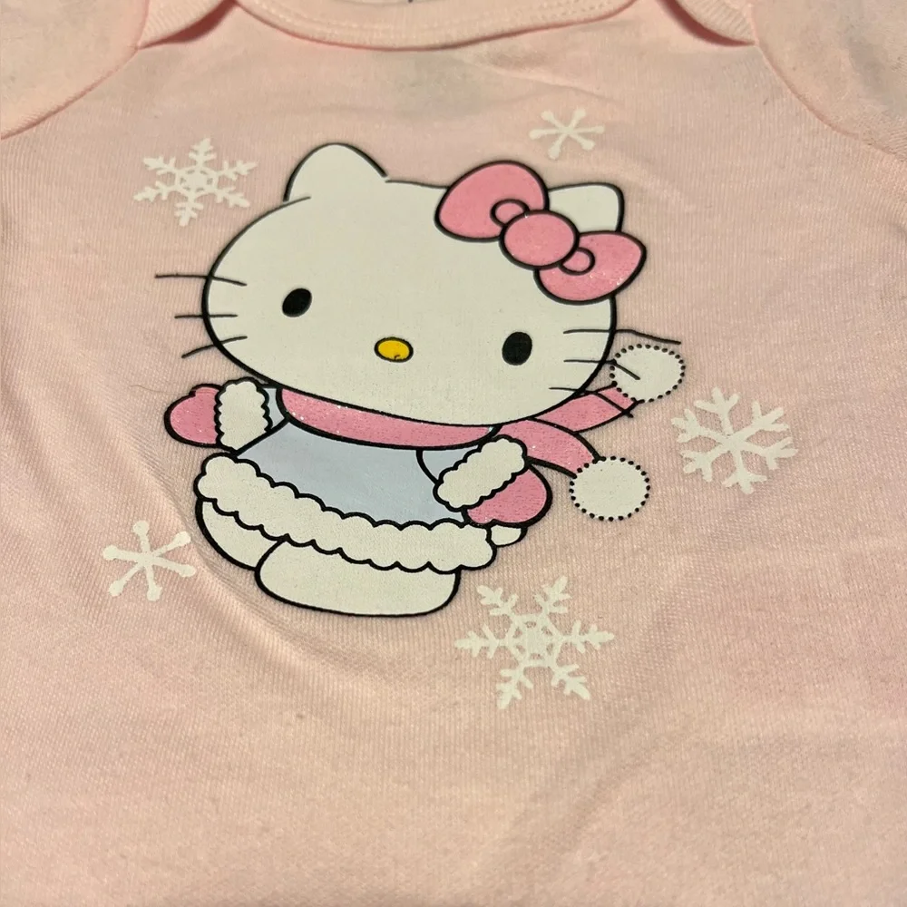 Hello Kitty Baby Girl Long Sleeve Bodysuit Set of 3 Size 3 Months